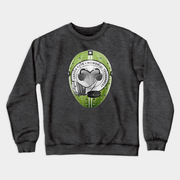 Carson Kaye Memorial Tournament Goalie Mask Crewneck Sweatshirt by carsonkayefoundation